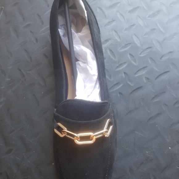 Shoes - NWOT  Black suede like loafer